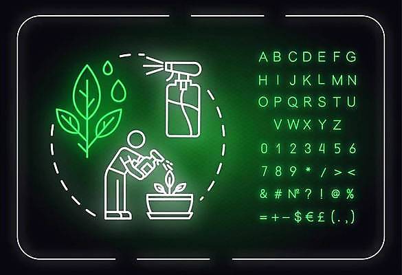 EPS 해외이미지 알파벳 화분 화초 선 백그라운드 일러스트 한명 사람 타이포그라피 물 물방울 풀잎 화려 심볼 네온 스프레이 형광등 해외일러스트 자연요소 식물 문자 1 영어 컨셉 잎 전등 풀_식물 파일형식 벡터 이미지허브