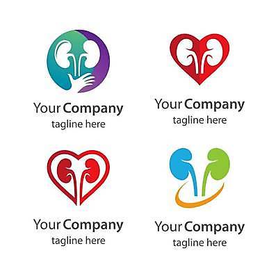 EPS 해외이미지 선 일러스트 의학 사람없음 세트 하트 원형 신장 심볼 손모양 해외일러스트 모양 도형 비뇨기관 파일형식 벡터 손_신체부위 이미지허브