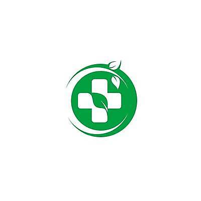 EPS 해외이미지 일러스트 의학 사람없음 초록색 원형 심볼 나뭇잎모양 십자모양 해외일러스트 모양 도형 컬러 나뭇잎 십자 파일형식 벡터 이미지허브