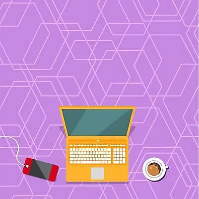 EPS 해외이미지 커피 백그라운드 일러스트 프레임 사람없음 컵 노트북 스마트폰 충전기 카피스페이스 해외일러스트 식기 음료 전자제품 핸드폰 스마트기기 기계 공백 충전 파일형식 벡터 이미지허브