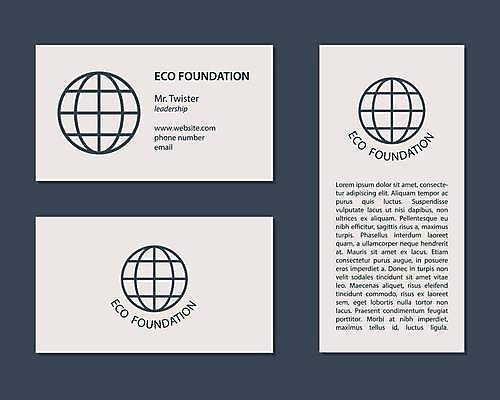 EPS 해외이미지 지구 일러스트 명함 사람없음 초록색 에코 바이오 베이지색 해외일러스트 컬러 환경 파일형식 벡터 이미지허브