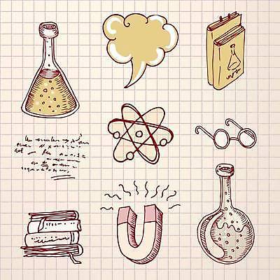 EPS 해외이미지 무료이미지 교육 안경 과학 백그라운드 일러스트 실험기구 미술 사람없음 책 세트 연기 낙서 스케치 플라스크 자석 엘리먼트 화학기호 해외일러스트 기호 잡화 문화예술 파일형식 벡터 무료콘텐츠 이미지허브