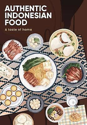 EPS 해외이미지 포스터 일러스트 사람없음 갈색 식탁보 면류 찻주전자 만두 인도네시아 닭발 동양음식 에그타르트 해외일러스트 아시아 음식 컬러 주전자 타르트 파일형식 벡터 이미지허브