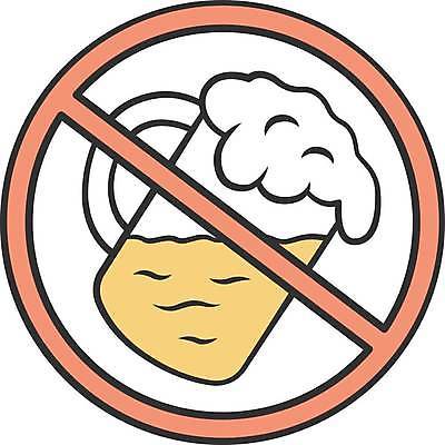 EPS 해외이미지 디자인 일러스트 맥주 경고 사람없음 금지 맥주잔 금주 알코올중독 해외일러스트 술잔 주류 중독 파일형식 벡터이미지허브 