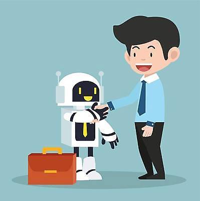EPS 해외이미지 전신 남자 하늘색 서류가방 일러스트 비즈니스 악수 한명 서기 정장 성인 비즈니스라이프 비즈니스맨 로봇 성인남자한명만 AI_인공지능 해외일러스트 1 라이프스타일 옷 가방 모션 사람 손짓 파란색 직장인 남자한명만 성인남자만 파일형식 벡터 이미지허브