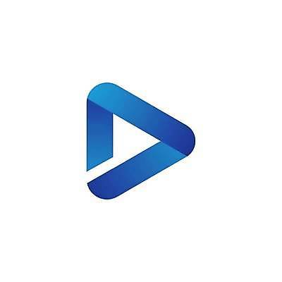 EPS 해외이미지 디자인 일러스트 추상 사람없음 파란색 디지털 플랫 삼각형 심볼 심플 재생 해외일러스트 도형 컬러 무늬 파일형식 벡터 이미지허브