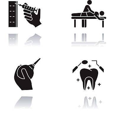 EPS 해외이미지 클립아트 디자인 컨셉 일러스트 건강 주사기 그림자 치료 세트 픽토그램 약 반사 검은색 웹 스파 환자 마사지 도움 입 구멍 치아 떨어짐 질병 심볼 팩 주사약 순서 고립 돌봄 상형문자 안마사 예방접종 항목 헬프 해외일러스트 문자 컬러 인터넷 의학 의료기기 모션 신체부위 화장품 소화기관 접종 파일형식 벡터 이미지허브