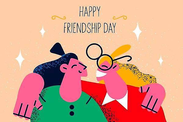 EPS 해외이미지 여자 행복 일러스트 어깨동무 함께함 웃음 상반신 성인 두명 친구 마주보기 우정 성인여자만 안경낌 어깨에손 해외일러스트 감정 안경 포즈 컨셉 관계 모션 표정 사람 여자만 성인만 파일형식 벡터 이미지허브