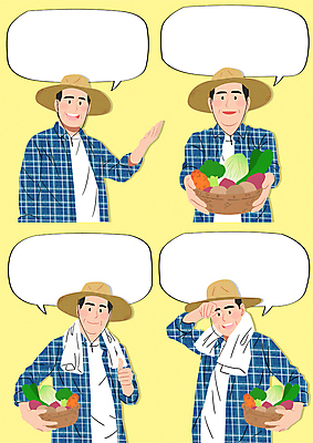 모자 남자 중년 말풍선 채소 일러스트 안내 말하기 미소 웃음 들기 여러명 상반신 수건 노란색 손들기 바구니 가리킴 사장 손내밀기 자영업 따봉 닦기 채소가게 체크셔츠 중년남자만 소상공인 국내일러스트 AI파일 직업 잡화 컬러 다수 셔츠 비즈니스 모션 표정 사람 손짓 성인 경제 위생용품 상점 최고 상인 남자만 중년만 파일형식 벡터