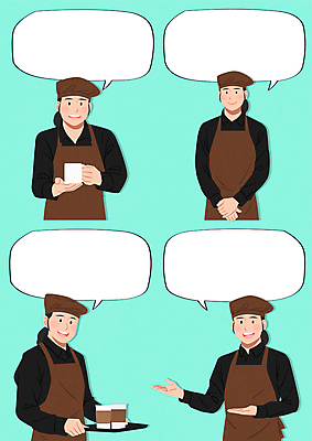 여자 커피 하늘색 말풍선 일러스트 안내 쟁반 말하기 미소 웃음 들기 여러명 상반신 성인 손들기 앞치마 카페 머그컵 가리킴 종업원 직원 자영업 바리스타 손모으기 테이크아웃컵 성인여자만 소상공인 국내일러스트 AI파일 직업 음료 다수 비즈니스 모션 표정 사람 손짓 컵 경제 파란색 상점 상인 여자만 성인만 파일형식 벡터