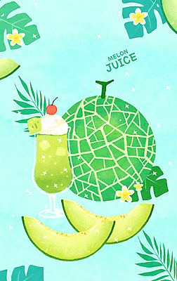 PSD 꽃 하늘색 잎 일러스트 여름음식 잔 사람없음 초록색 여름 주스 체리 멜론 메론소다 멜론조각 열대잎 멜론주스 국내일러스트 식물 식기 계절 음료 음식 컬러 조각 과일 파란색 과일주스 파일형식 여름_계절