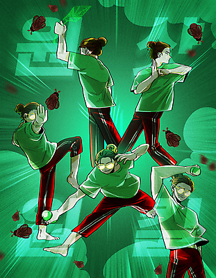 전신 PSD 여자 일러스트 들기 여러명 상반신 성인 타이포그라피 초록색 주먹 살충 해충 만화 싸움 카툰스타일 손뻗기 살충제 바퀴벌레 퇴치 파리채 성인여자만 안경낌 짤방 국내일러스트 문자 안경 컬러 다수 곤충 컨셉 모션 사람 도구 벌레 여자만 성인만 파일형식 유행어