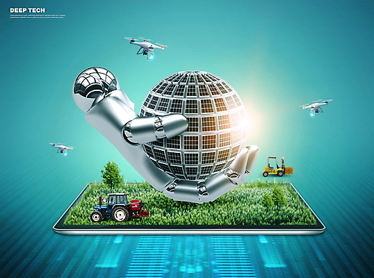 PSD 나무 편집이미지 밭 농업 들기 잔디 사람없음 태블릿 과학기술 태양에너지 트랙터 집열판 기술발전 기술산업 드론 로봇팔 민트색 신기술 딥테크 이미지편집 식물 산업 컬러 모션 기술 전자제품 스마트기기 발전 그린에너지 농기계 로봇 특수차량 파일형식