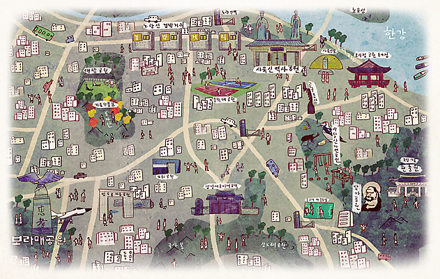 전신 PSD 나무 공원 여자 남자 여행 단풍 지도 일러스트 산 거리 비행기 서울 여러명 성인 건물 관광지 강 운동장 역사 한강 정자 손그림 지역 국내여행 달마 딱따구리 보라매 서울투어 양녕대군묘 성인만 노량진 노들섬 현충원 컵밥 안내도 동작구 보라매공원 국내일러스트 식물 건축물 공공시설 다수 잎 스포츠시설 항공교통 조류 대중교통 한국 사람 공간 랜드마크 매_조류 용산 파일형식 간편조리식품