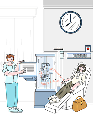 전신 여자 시계 의자 가방 일러스트 의료기기 버튼 슬리퍼 병원 서기 앉기 성인 두명 진료 간호사 직장인 비즈니스우먼 누름 야간 링거 서비스 혈액투석 성인여자만 야간진료 국내일러스트 AI파일 자연요소 직업 잡화 가구 신발 비즈니스 의학 모션 사람 의료진 여자만 성인만 파일형식 벡터