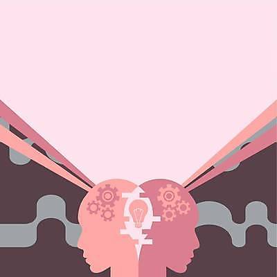 EPS 해외이미지 백그라운드 일러스트 프레임 신체부위 머리 톱니바퀴 전구모양 카피스페이스 해외일러스트 모양 전구 사람 공백 파일형식 벡터 이미지허브