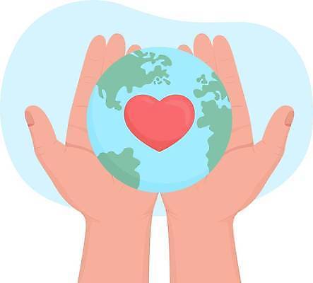 EPS 해외이미지 손 하늘색 일러스트 신체부위 글로벌 평화 화목 하트 보호 기부 헬프 해외일러스트 모양 컨셉 사람 파란색 도움 파일형식 벡터 이미지허브