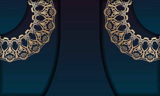 EPS 해외이미지 문양 디자인 백그라운드 일러스트 프레임 사람없음 금색 화려 고급 남색 카피스페이스 국경 해외일러스트 컬러 컨셉 공백 파일형식 벡터 이미지허브