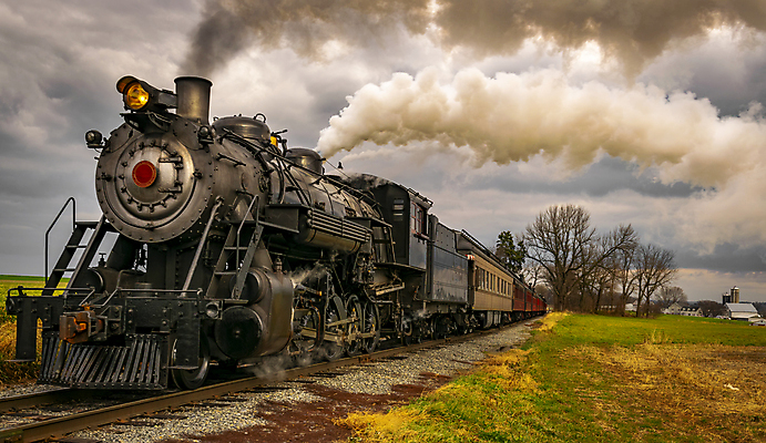 포토 JPG 해외이미지 주간 사람없음 야외 기차 연기 증기기관차 해외포토 자연요소 육상교통 대중교통 파일형식 이미지허브