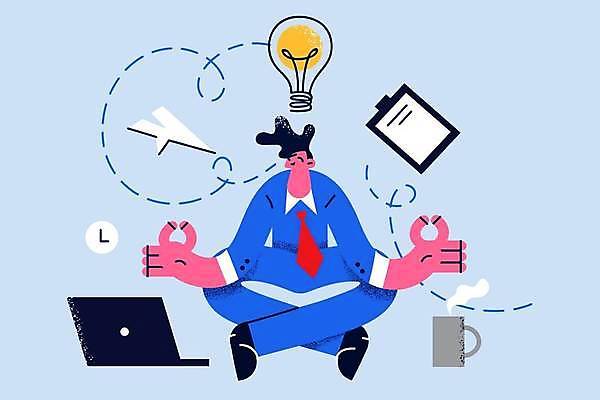 EPS 해외이미지 전신 여자 행복 컨셉 일러스트 비즈니스 전구 아이디어 한명 성인 노트북 머그컵 비즈니스우먼 종이비행기 가부좌 서류판 성인여자한명만 해외일러스트 1 감정 사람 앉기 컵 전자제품 사무용품 직장인 종이접기 여자한명만 성인여자만 파일형식 벡터 이미지허브