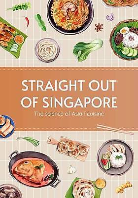 EPS 해외이미지 포스터 일러스트 어류 사람없음 주황색 해물요리 면류 청경채 싱가폴 동양음식 베이지색 해외일러스트 아시아 음식 컬러 채소 수중동물 해산물 파일형식 벡터 이미지허브