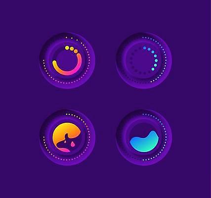 EPS 해외이미지 일러스트 사람없음 UI 로딩 엘리먼트 해외일러스트 파일형식 벡터 이미지허브