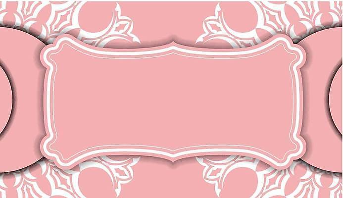 EPS 해외이미지 문양 분홍색 일러스트 프레임 사람없음 화려 고급 빅토리아 카피스페이스 해외일러스트 컬러 컨셉 공백 파일형식 벡터 이미지허브