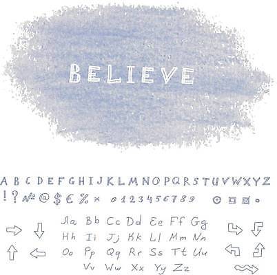 EPS 해외이미지 기호 디자인 알파벳 영어 화살표 일러스트 대문자 타이포그라피 사람없음 파란색 세트 숫자 플랫 낙서 플러스 체크표시 크레파스 소문자 조합형타이포 해외일러스트 문자 컬러 학용품 확인 파일형식 벡터 이미지허브