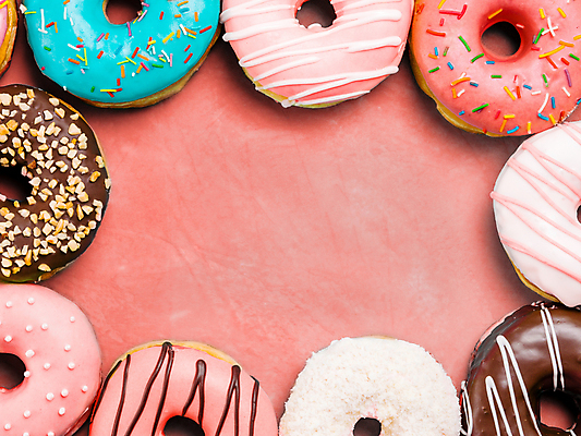 포토 JPG 해외이미지 분홍색 디저트 프레임 실내 사람없음 여러개 도넛 플랫레이 카피스페이스 해외포토 음식 컬러 다수 내부 공백 플랫 파일형식 이미지허브