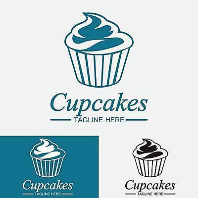 EPS 해외이미지 디자인 스티커 일러스트 사람없음 파란색 라벨 빵집 달콤 심볼 크림 해외일러스트 컬러 프레임 상점 맛 파일형식 벡터 이미지허브