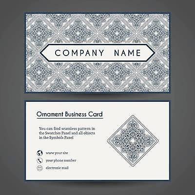 EPS 해외이미지 디자인 패턴 일러스트 명함 사람없음 파란색 고급 스타일 해외일러스트 컬러 컨셉 무늬 파일형식 벡터 이미지허브