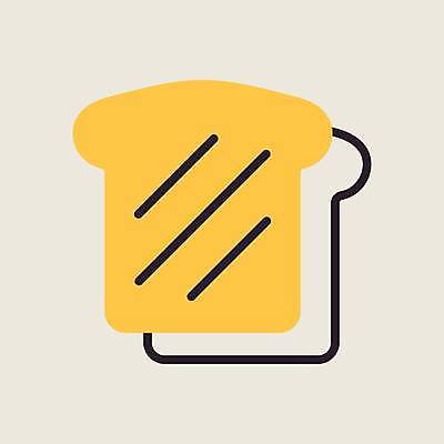 EPS 해외이미지 일러스트 사람없음 노란색 식빵 토스트 해외일러스트 빵 컬러 파일형식 벡터 이미지허브