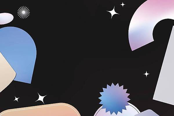 EPS 해외이미지 백그라운드 스티커 일러스트 추상 사람없음 반짝임 검은색 홀로그램 해외일러스트 컬러 무늬 모션 파일형식 벡터 이미지허브