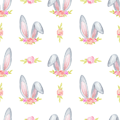 JPG 해외이미지 패턴 일러스트 부활절 사람없음 토끼 손그림 해외일러스트 기념일 무늬 포유류 반려동물 파일형식 이미지허브
