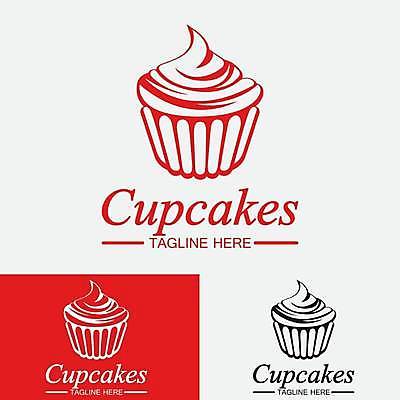 EPS 해외이미지 디자인 스티커 일러스트 사람없음 빨간색 라벨 빵집 달콤 심볼 크림 해외일러스트 컬러 프레임 상점 맛 파일형식 벡터 이미지허브