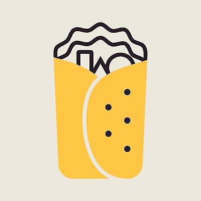 EPS 해외이미지 음식 일러스트 사람없음 노란색 케밥 브리또 해외일러스트 컬러 파일형식 벡터 이미지허브