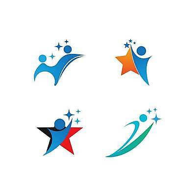 EPS 해외이미지 별 일러스트 성공 사람모양 사람없음 파란색 심볼 해외일러스트 자연요소 모양 컬러 컨셉 파일형식 벡터 이미지허브