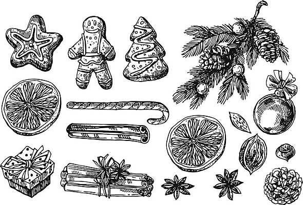 EPS 해외이미지 나무 전통 계절 행복 음식 크리스마스 겨울 일러스트 공 휴가 새로움 사탕 선물 사람없음 장식 쿠키 케이크 검은색 종 흰색 하트 축하 인사 달콤 스케치 수집 연도 그림 판화 전나무 원뿔 고립 엘리먼트 해외일러스트 모양 도형 식물 기념일 감정 컬러 컨셉 디저트 미술 예절 맛 파일형식 벡터 이미지허브