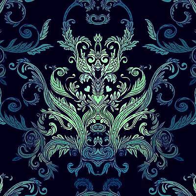 EPS 해외이미지 디자인 일러스트 미술 사람없음 초록색 검은색 빈티지 화려 클래식 고급 우아함 바로크 빅토리아 해외일러스트 컬러 컨셉 문화예술 파일형식 벡터 이미지허브