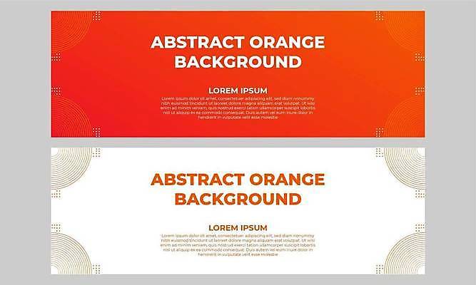 EPS 해외이미지 디자인 가로배너 백그라운드 일러스트 추상 사람없음 세트 주황색 흰색 해외일러스트 배너 컬러 무늬 가로 파일형식 벡터 이미지허브