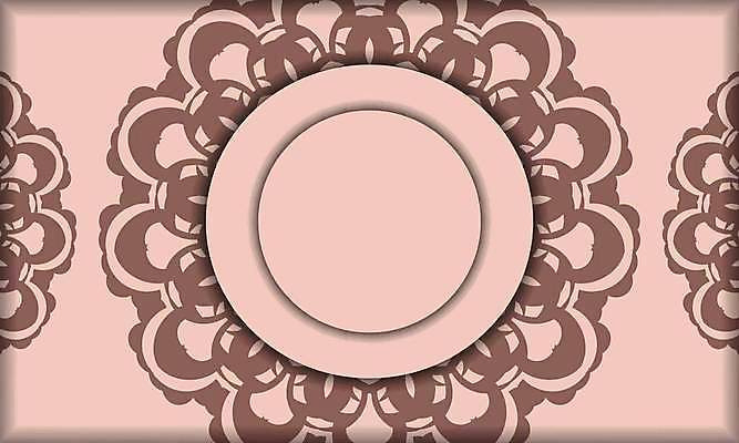 EPS 해외이미지 문양 분홍색 일러스트 프레임 사람없음 원형 화려 고급 빅토리아 카피스페이스 해외일러스트 도형 컬러 컨셉 공백 파일형식 벡터 이미지허브