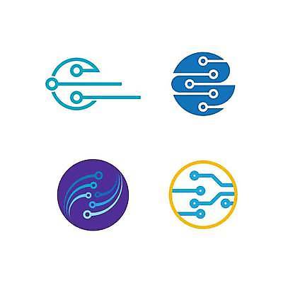 EPS 해외이미지 일러스트 사람없음 파란색 과학기술 심볼 해외일러스트 컬러 기술 파일형식 벡터 이미지허브