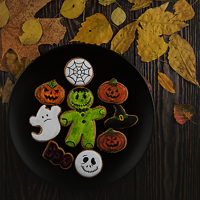 포토 JPG 해외이미지 탁자 디저트 사람없음 장식 파티 쿠키 할로윈 달콤 유령 박쥐 핸드메이드 호러 좀비 해외포토 음식 가구 포유류 이벤트 맛 공포 파일형식 이미지허브