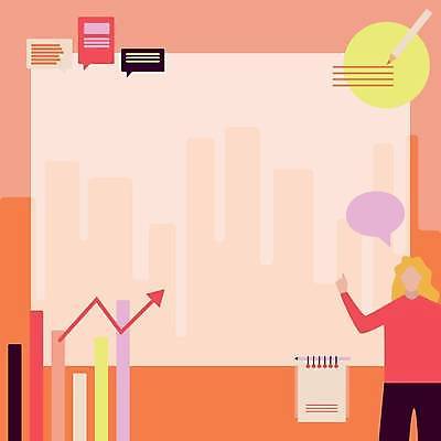 EPS 해외이미지 여자 백그라운드 말풍선 일러스트 그래프 프레임 한명 성인 연필 메모지 성인여자한명만 카피스페이스 해외일러스트 1 학용품 사람 필기구 사무용품 공백 여자한명만 성인여자만 파일형식 벡터 이미지허브