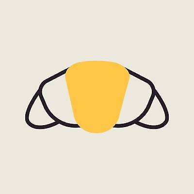 EPS 해외이미지 일러스트 사람없음 노란색 크루아상 해외일러스트 빵 컬러 파일형식 벡터 이미지허브