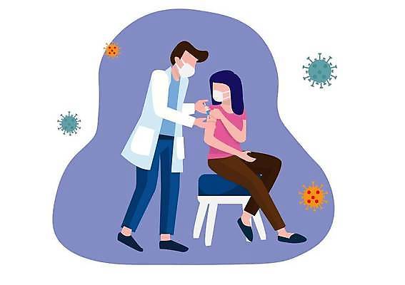 EPS 해외이미지 전신 여자 남자 의자 일러스트 건강 주사기 마스크 서기 들기 앉기 성인 두명 건강관리 보라색 의사 백신 얼굴없음 성인만 코로나바이러스 백신접종 델타변이바이러스 오미크론 해외일러스트 컬러 가구 의학 의료기기 모션 관리 사람 의료진 바이러스 접종 파일형식 벡터 이미지허브