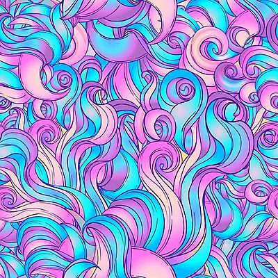 EPS 해외이미지 디자인 분홍색 백그라운드 일러스트 미술 사람없음 파란색 화려 웨이브 손그림 해외일러스트 컬러 컨셉 문화예술 파일형식 벡터 이미지허브