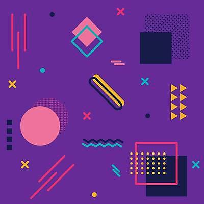 EPS 해외이미지 도형 선 백그라운드 패턴 일러스트 추상 사람없음 컬러풀 화려 기하학 엘리먼트 멤피스디자인 해외일러스트 디자인 컬러 컨셉 무늬 파일형식 벡터 이미지허브