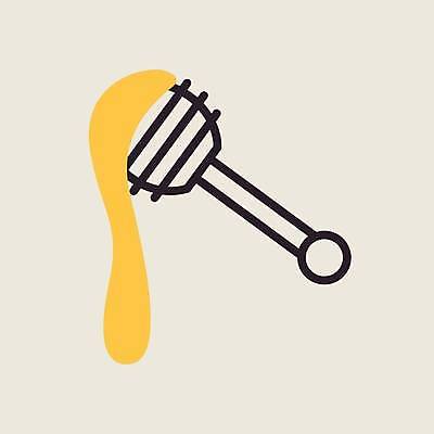 EPS 해외이미지 일러스트 디저트 사람없음 노란색 흐름 꿀 허니디퍼 해외일러스트 음식 컬러 컨셉 도구 파일형식 벡터 이미지허브