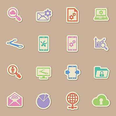 EPS 해외이미지 스티커 일러스트 돋보기 그래프 사람없음 노트북 스마트폰 컴퓨터 세트 컬러풀 라벨 문서 폴더 클라우드서비스 소셜네트워크 해외일러스트 컬러 프레임 전자제품 핸드폰 스마트기기 서비스 파일 파일형식 벡터 이미지허브